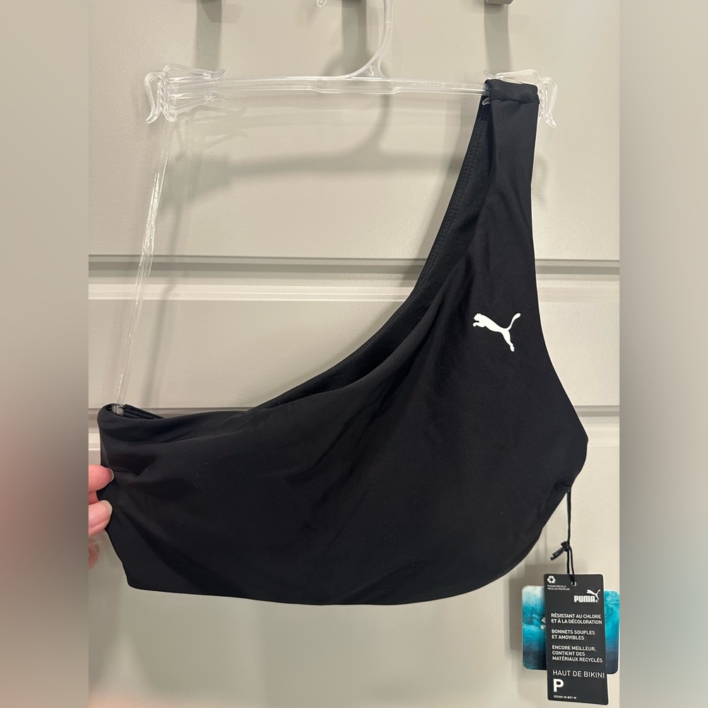 NWT Puma Women’s One Shoulder Bikini Top- S- Black